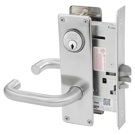Corbin Russwin Storeroom or Closet Mortise Lock, LW Lever, N Escutcheon, Satin Chrome ML2057 LWN 626
